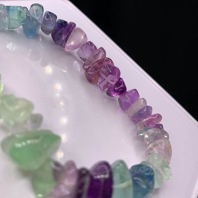 細石グラデーション☆フローライトブレスレット