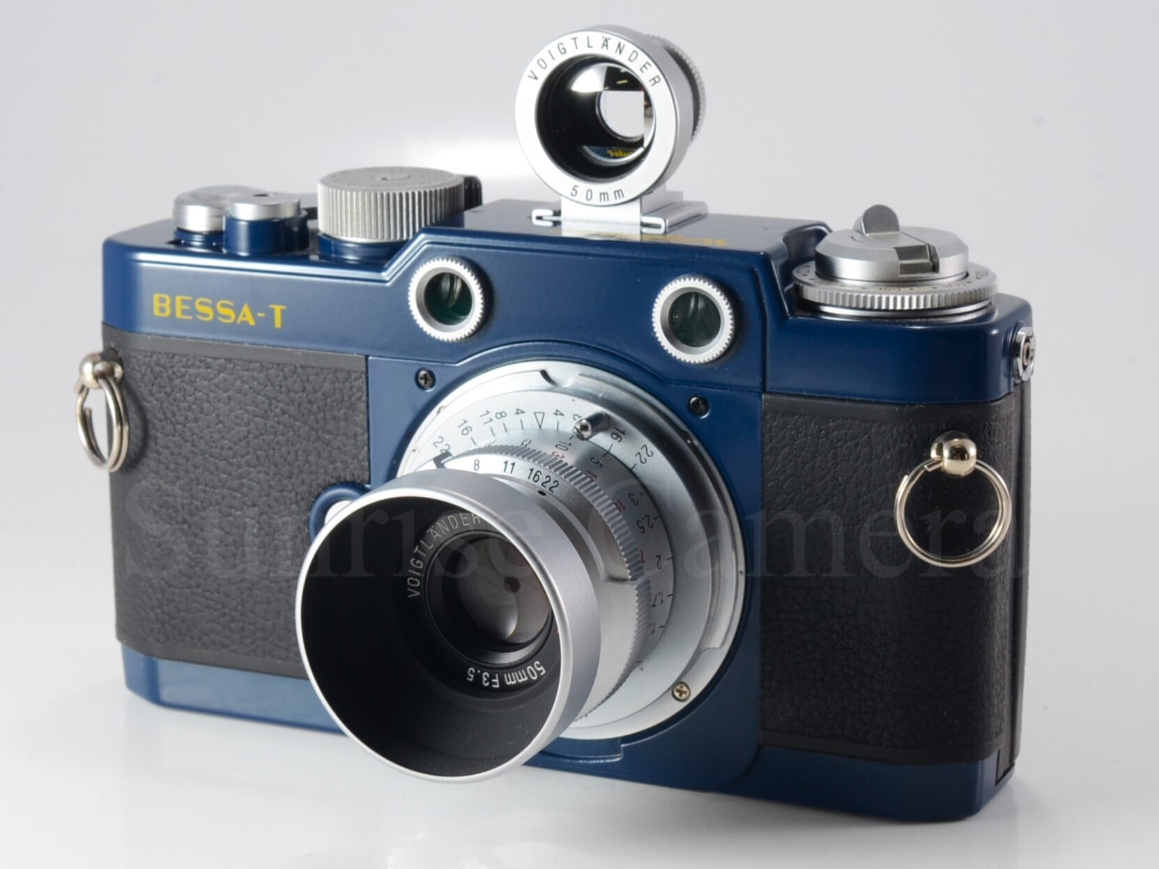 動作品 Voigtlander BESSA-T HELINAR #25321 中古】Voigtlander BESSA T HELIAR 101周年記念 ネイビーブルー 元箱付