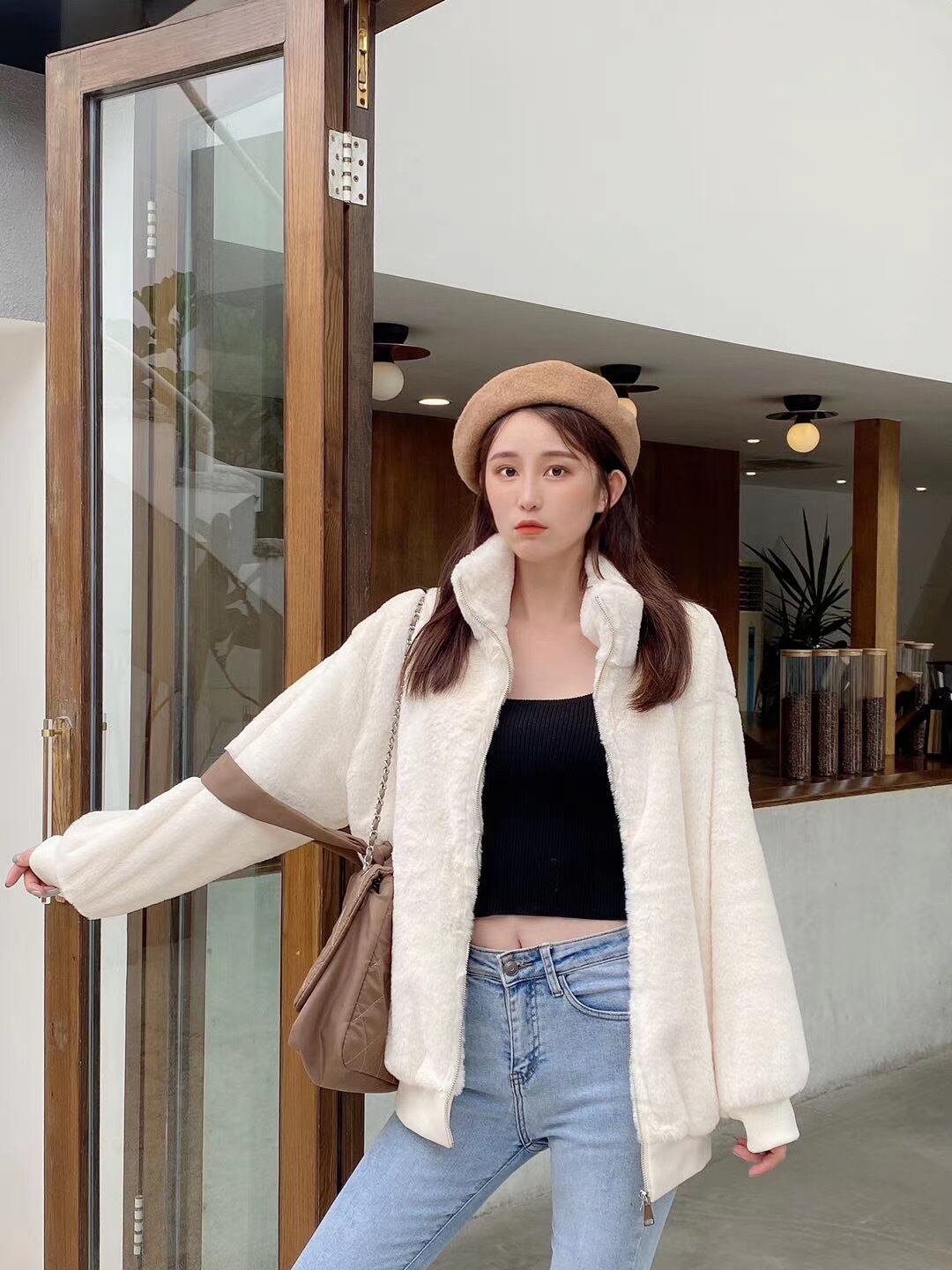 フェイクファートールカラージャケット