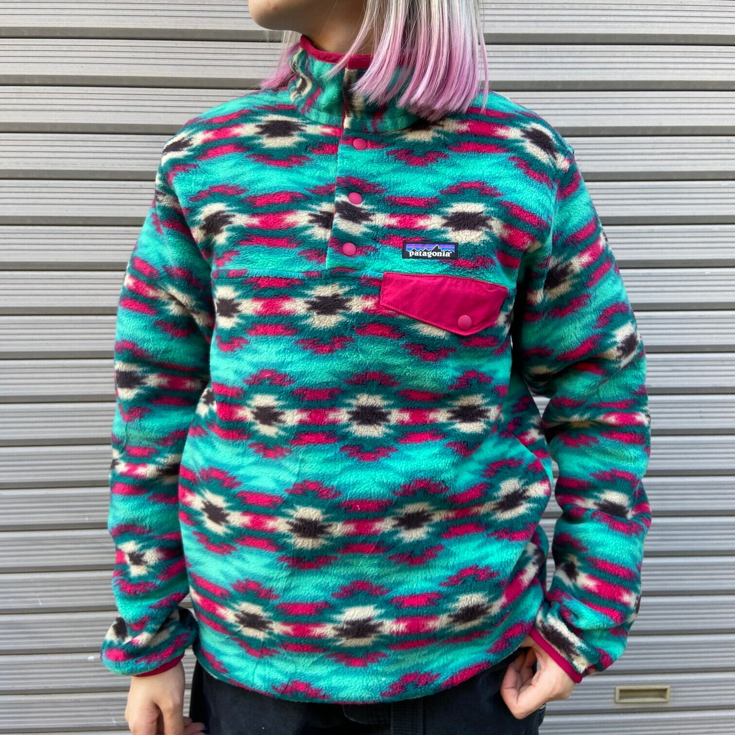 patagonia 90s シンチラスナップT カーキ ビッグサイズ