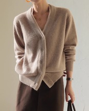 Bicolor accent Cardigan　T20482