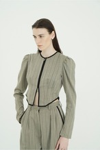 CLANE HERRINGBONE CORSET DETAIL TOPS