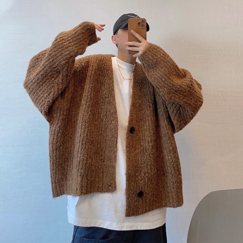 dannyandzee全2色袖ボリュームリブカーディガン | mblueshop