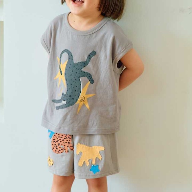 《予約》1st blue ¨ animal stitch half pants ¨ 2nd 26summer