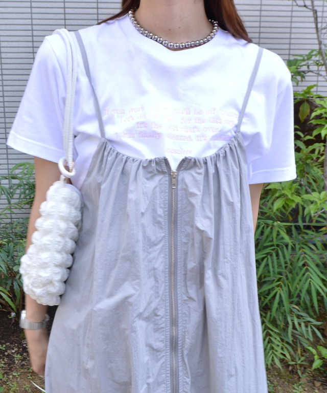 930253 フロントジップバルーンキャミワンピ