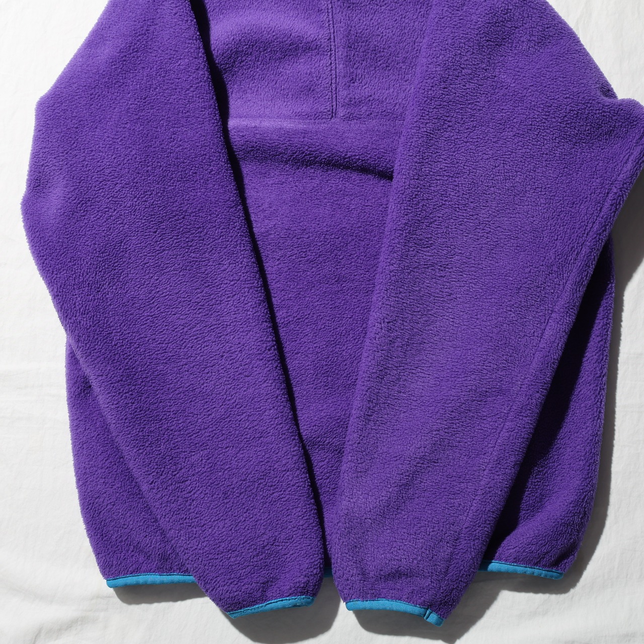 美品 M 最初期 80s 三角タグ USA ナイロン前立て パープル Synchilla Snap-T Patagonia シンチラ スナップT パタゴニア