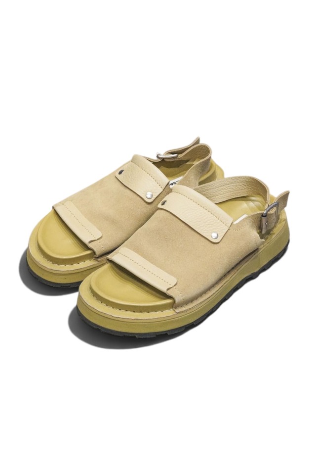 "JIL SANDER" Suede Leather Lug-Sole Slingback Sandals Made in ITALY