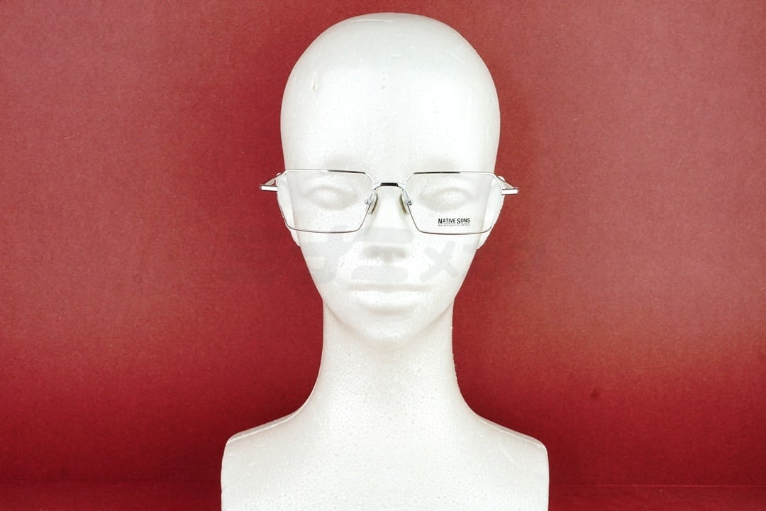 NATIVE SONS メガネ GIBSON Col.Silver NSM-056F スクエア ヘキサゴン