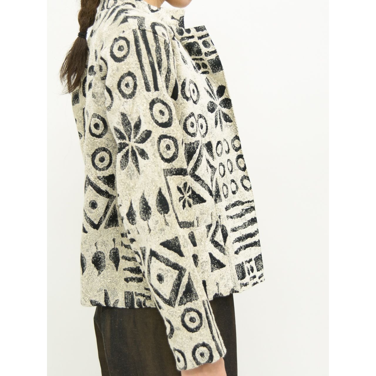 【compact pile jacket】 バティック調コンパクトパイルジャケット 1a
