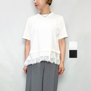 MARILYN MOON マリリンムーン eyelash lace hem cut-sew 4263-148 2026秋冬新作 [送料無料]