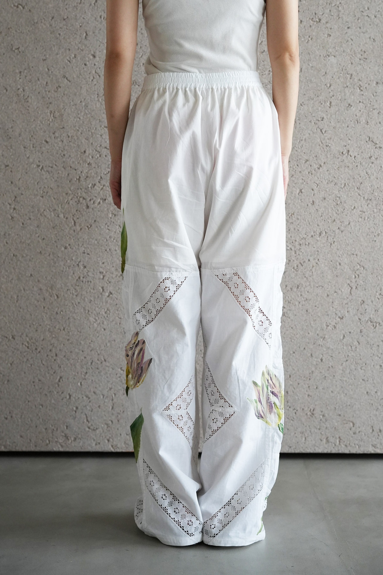 vintage lace pants red tulip