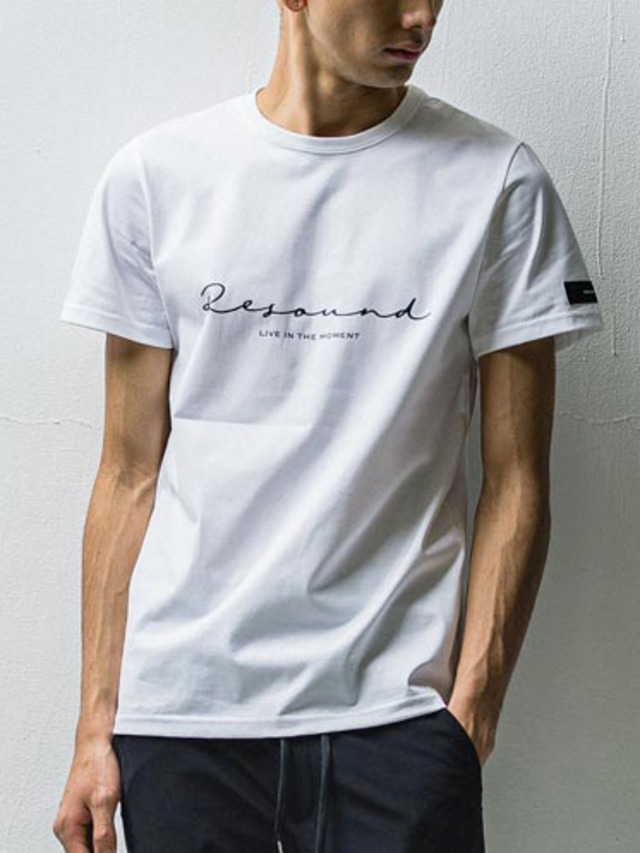 RESOUND CLOTHING (リサウンドクロージング) HANDWRITING ROGO TEE / WHITE RC27-T-003-1