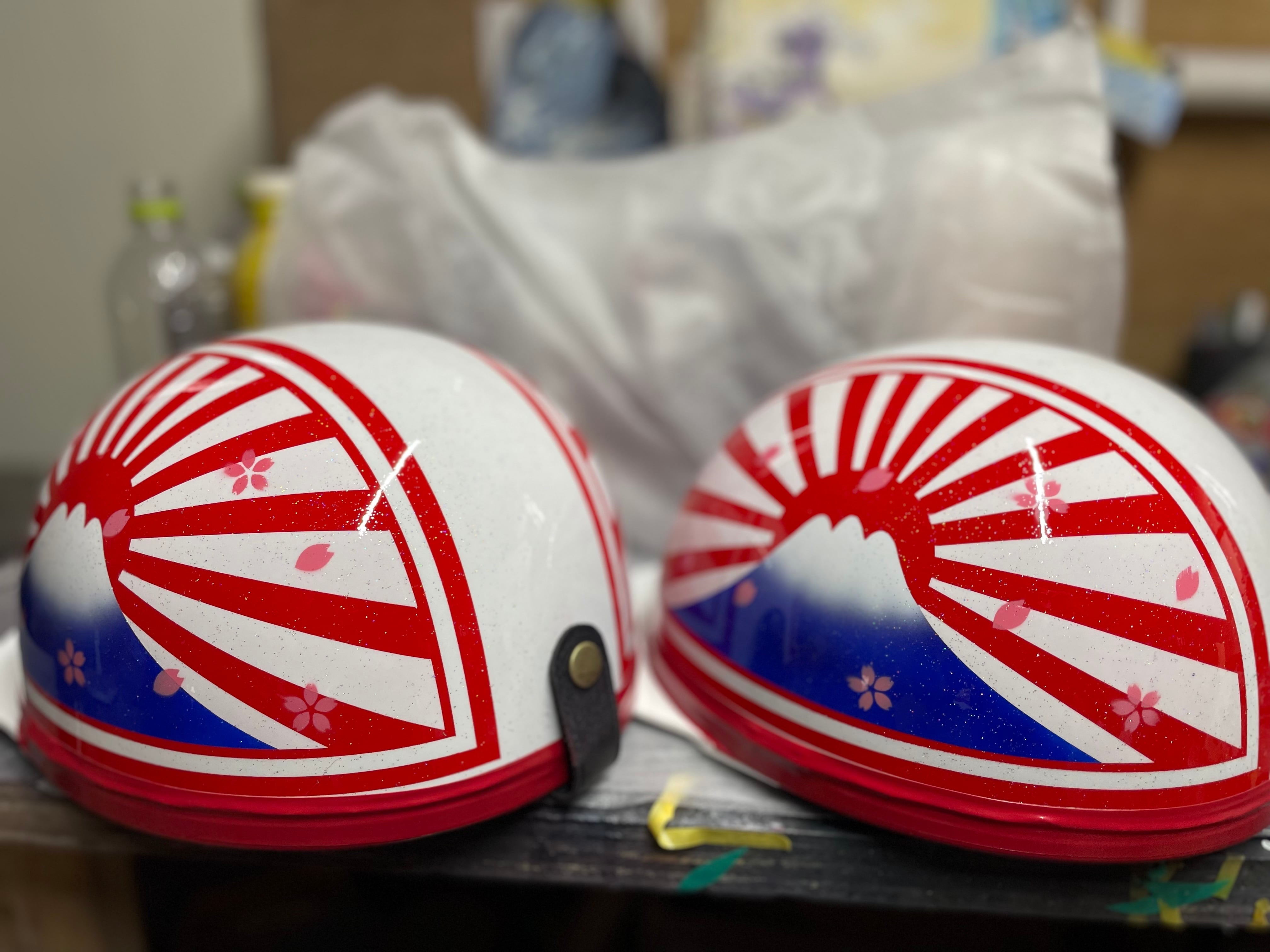特殊 富士日章 コルク半 ヘルメット 旧車會 暴走族 旭風防 軽スロ 