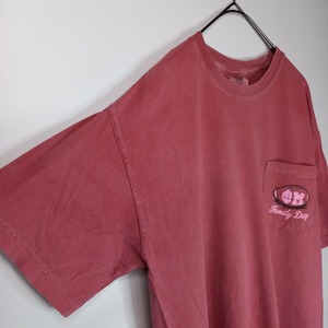 COMFORT COLORS　クルーネック　ポケットTシャツ　くすみレッド　M