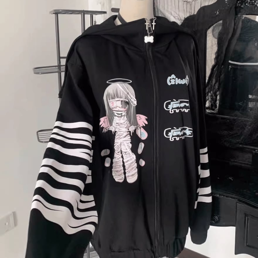 ロリータファッション通販 SEASONZ ゆめかわ フーディ プリント柄 地雷 ロリータファッション通販 SEASONZ ゆめかわ フーディ プリント柄 地雷