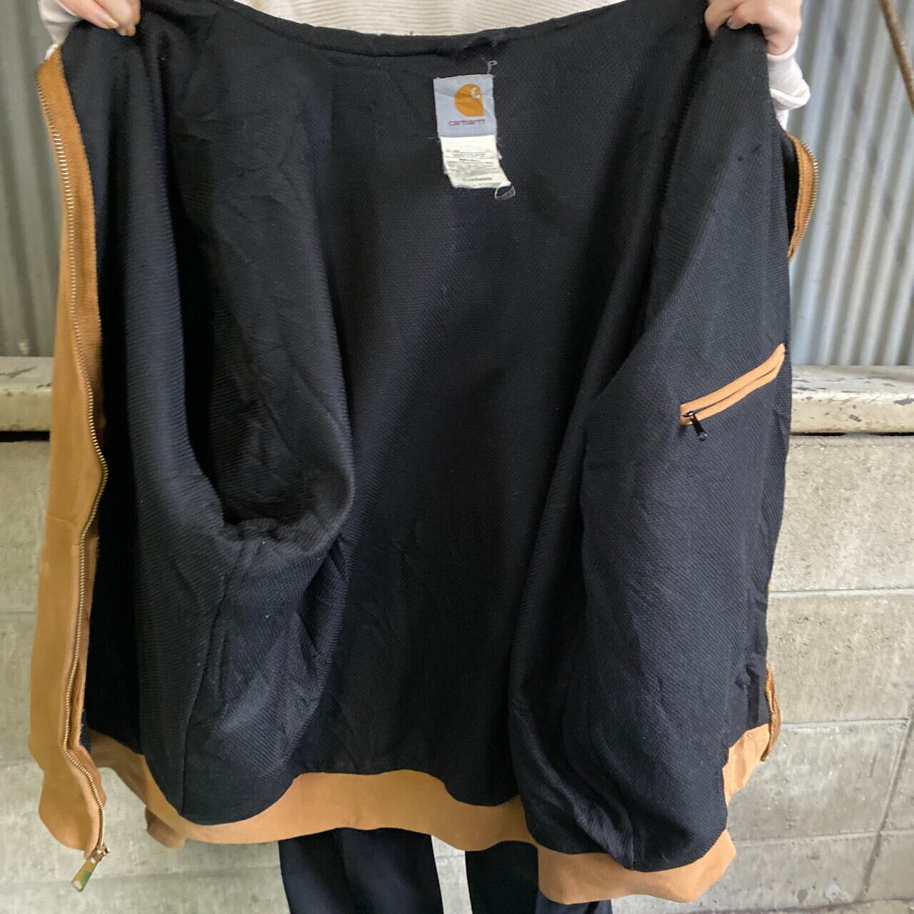 雰囲気系 Carhartt カーハート スウェット フルジップパーカー メンズ