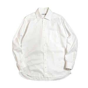 BURBERRY / White Cotton Dress Shirt Made in USA