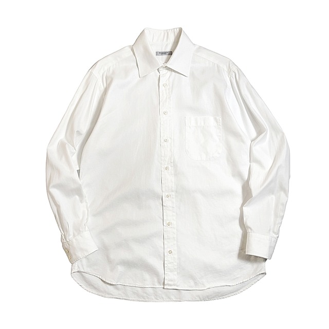 BURBERRY / White Cotton Dress Shirt Made in USA