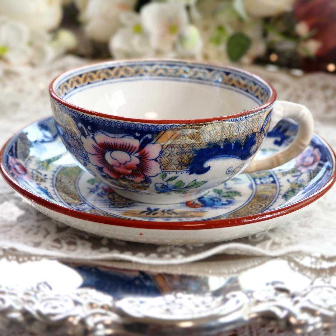 希少 フランスアンティーク クレイユ・エ・モントロー カップ