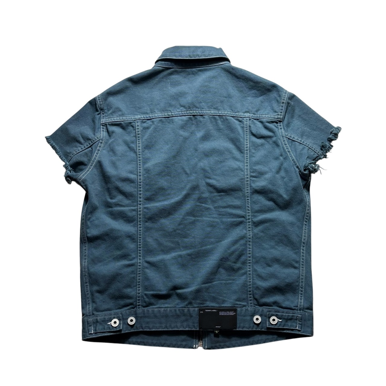 OFF-WHITE cut-off denim jacket