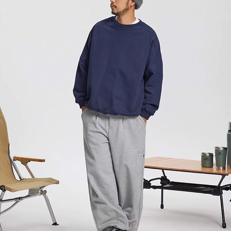 ★PLAIN ROUND NECK SWEATSHIRT　　　A0748