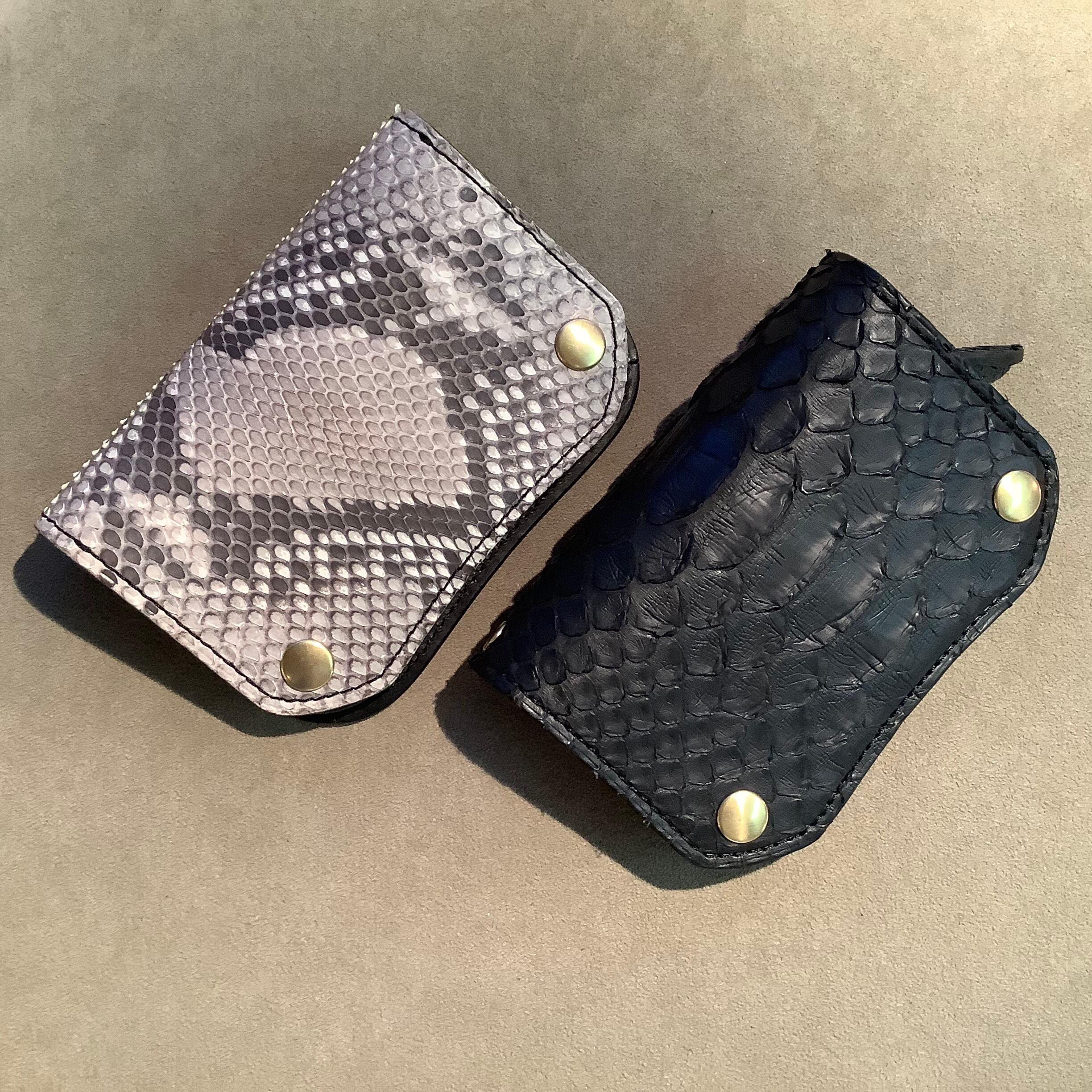 カスタムウォレット財布　バッファロー　パイソン short tracker wallet custom Python パイソンカスタム 蛇革 ショート