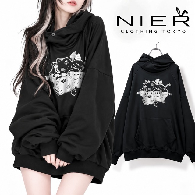 2WAY NECK VOLUME SLEEVE DOLMAN PARKA