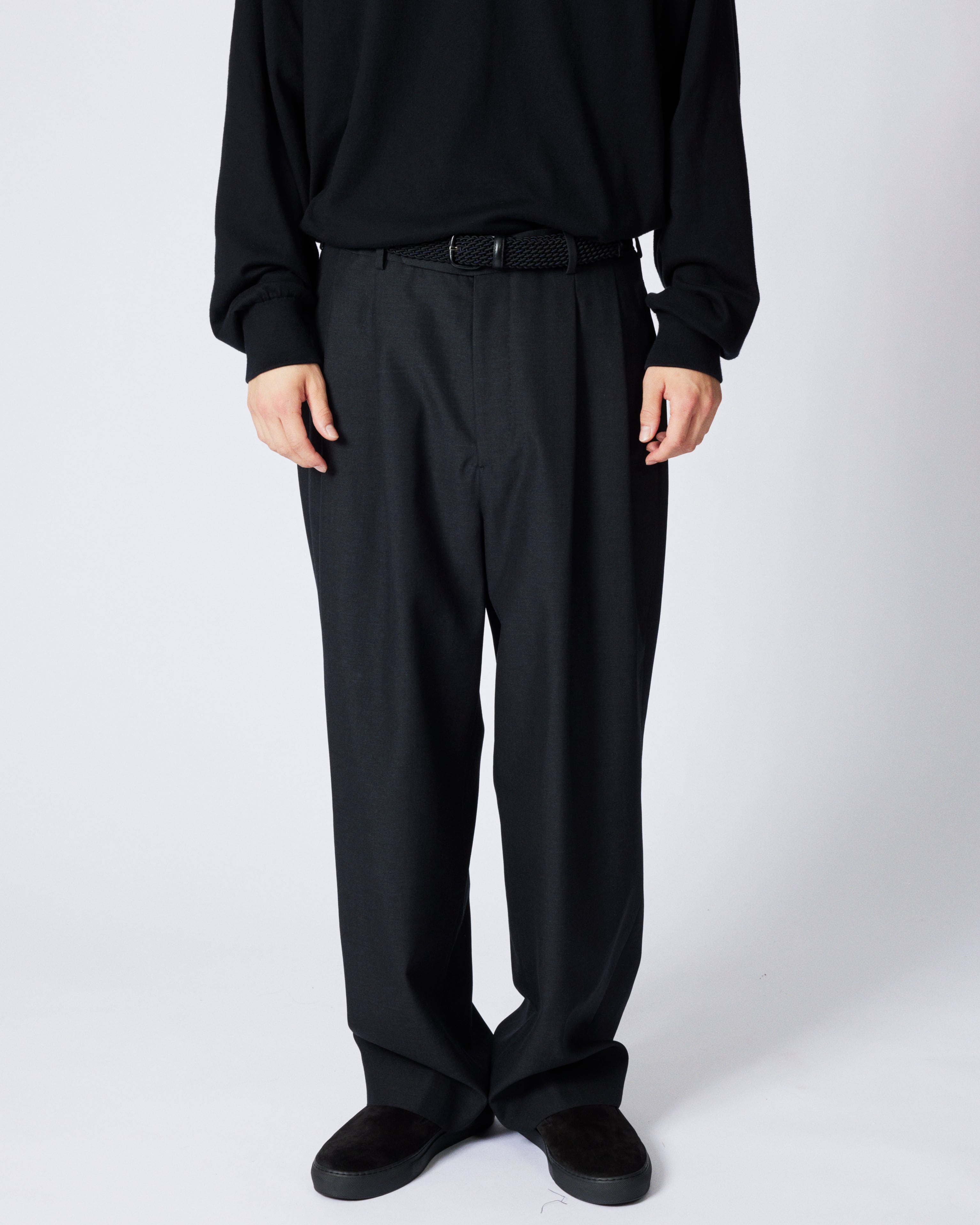 A.PRESSE for everyone Wool Gabardine Jacket & Wide Trousers
