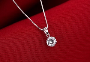 ジルコニア necklace "silver"【0.8カラット】czn1-pt