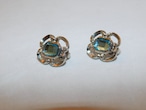アクアマリン色イヤリング(ビンテージ) aquamarine color vintage earrings