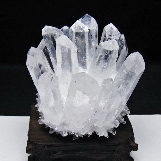 水晶 クラスター 水晶 原石 台座付属 一点物 おまかせ便 182-8595