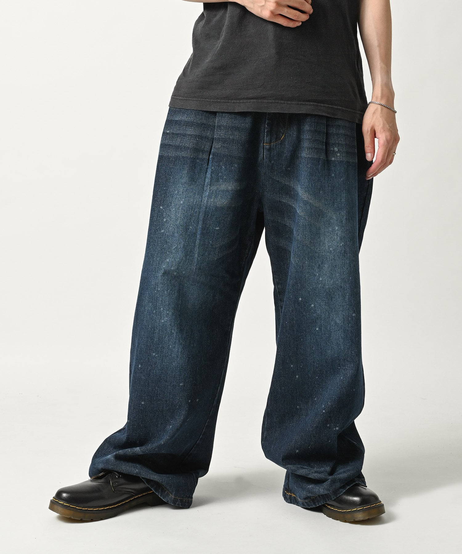 many men many mind Slub denim pants (BLU) M2628040
