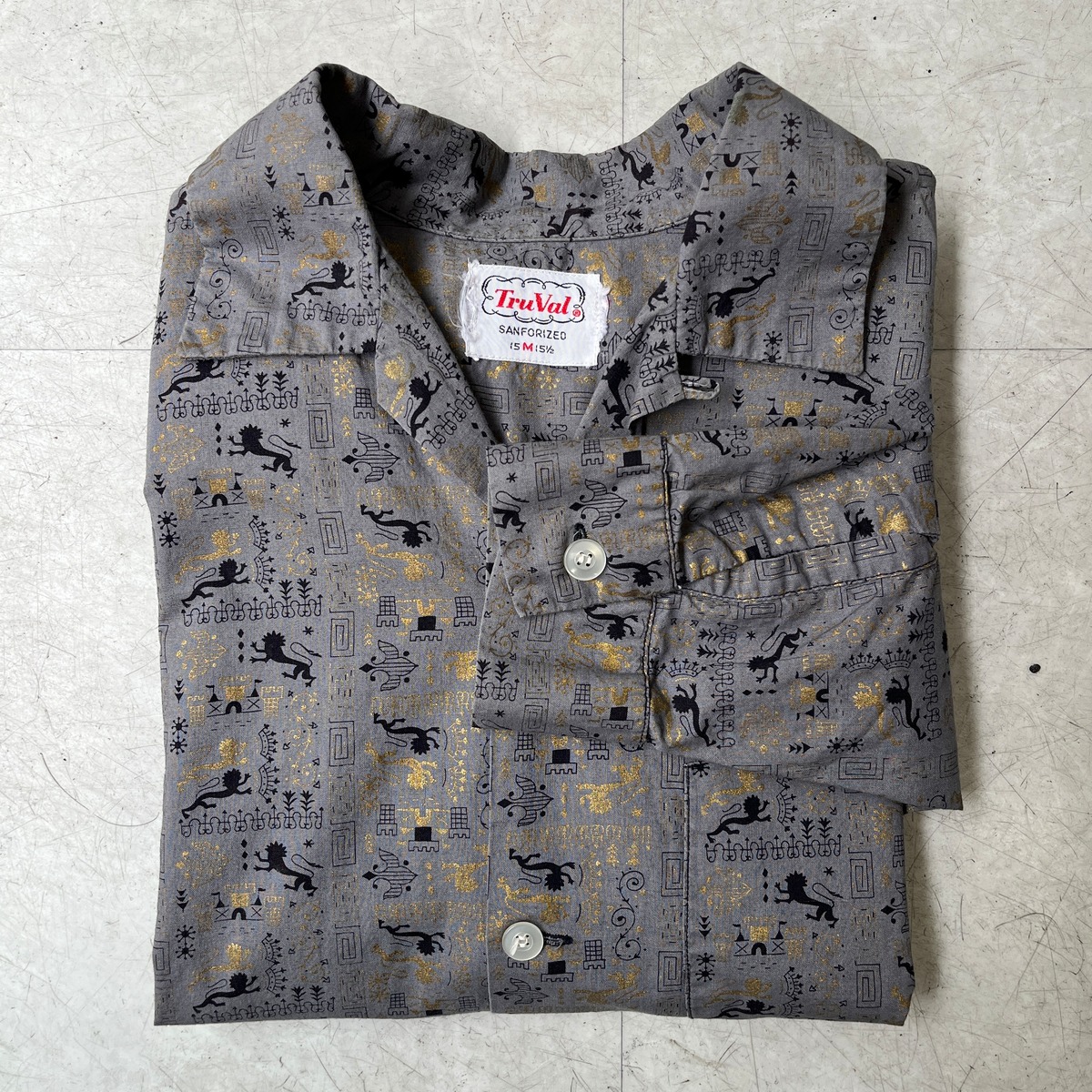 50s TruVal L/S Cotton Shirt 50年代 トゥルーバル コットンシャツ 