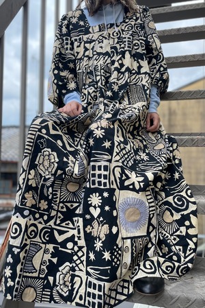 ethnic dress   エスニックドレス　BLK×BEG