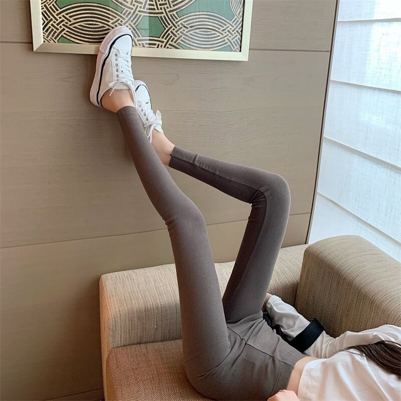 オータムレギンス 薄手ハイウェストウェストパンツ 秋物 ドラファッションホール6856306921