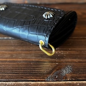 専用リンク【カスタムオーダー Trucker Wallet-10 クロコ型押しレザー】