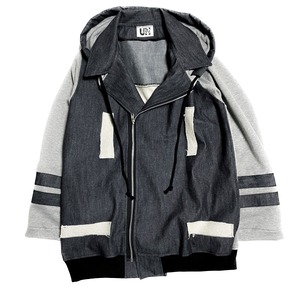 UNFINISHED岡山デニム×トレーナードッキングジャケット2023058