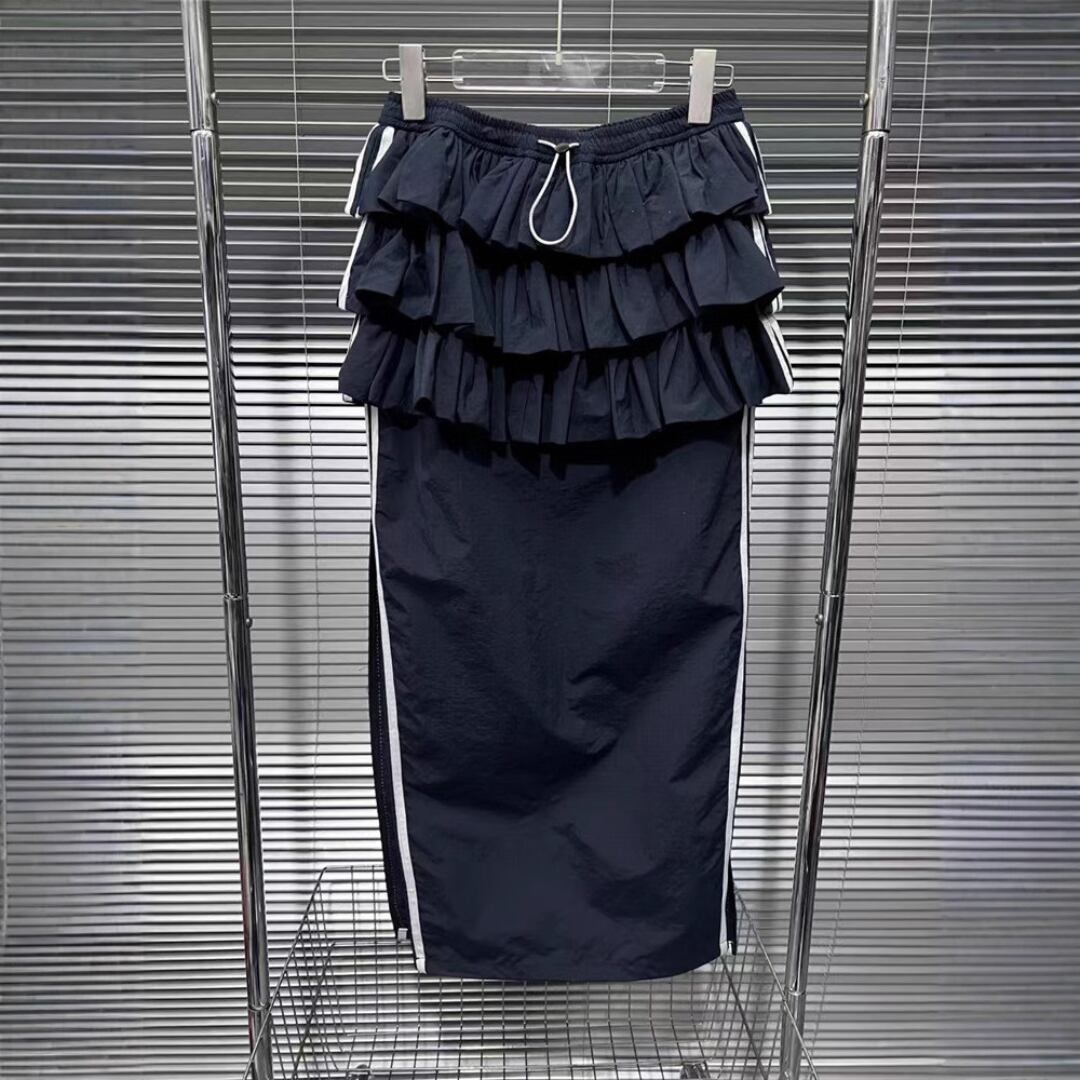 ティアード フリル サイドライン ロング スカート 3412623