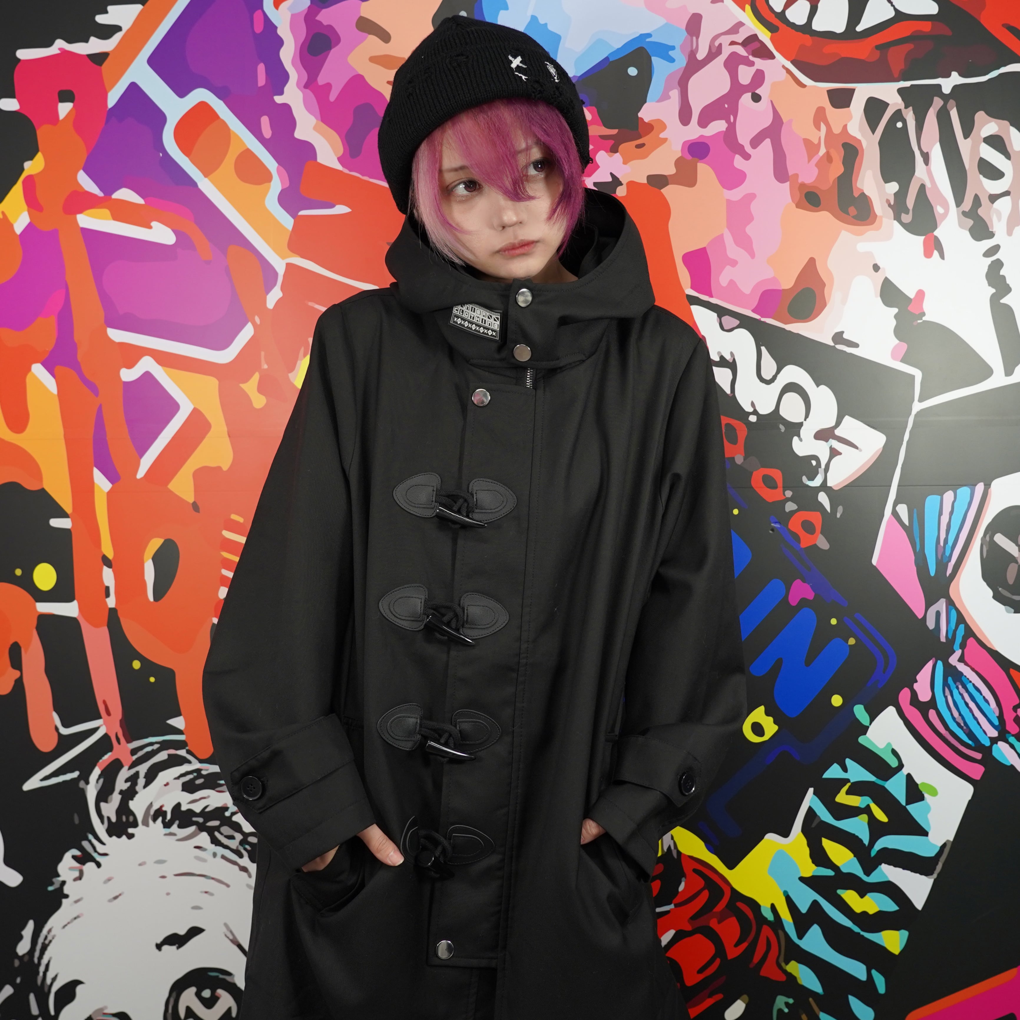 ASYMMETRIC TOGGLE BUTTON LONG COAT | NIER CLOTHING