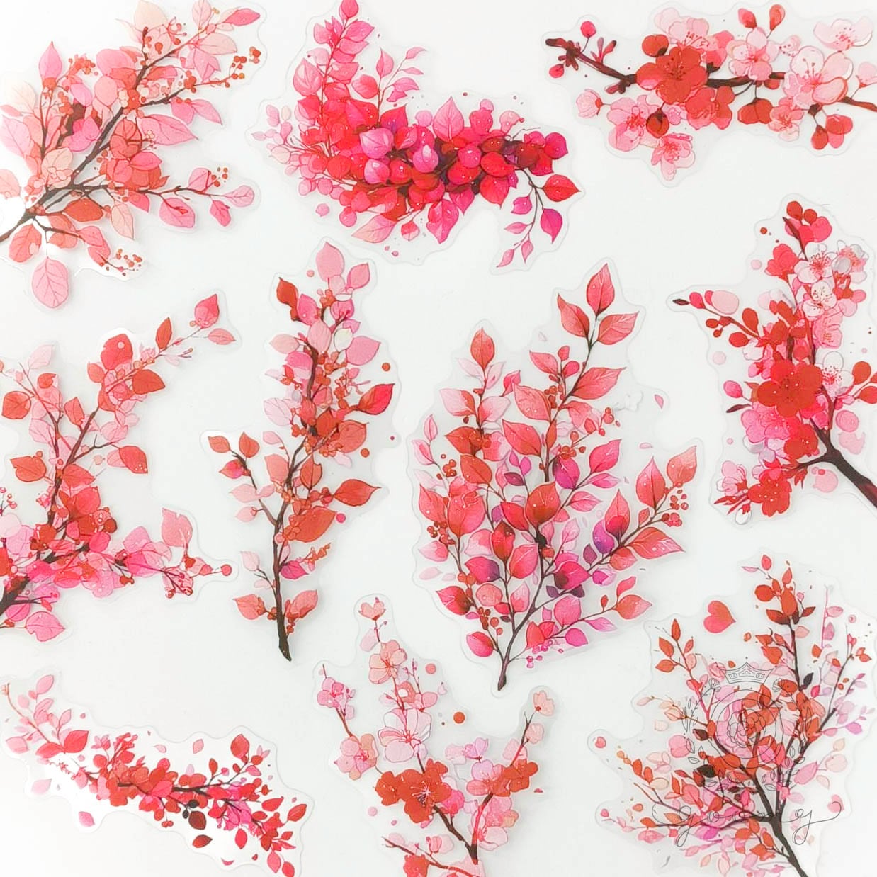 樹木シール ピンク <S894>