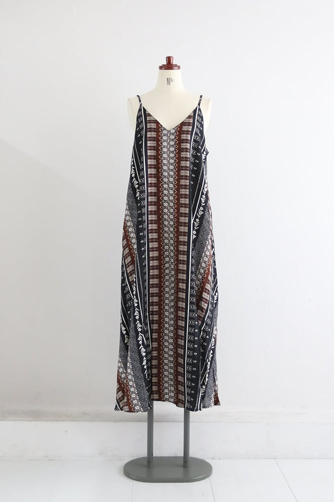 エスニックラインキャミワンピース / Ethnic line camisole dress(W26S3008H)
