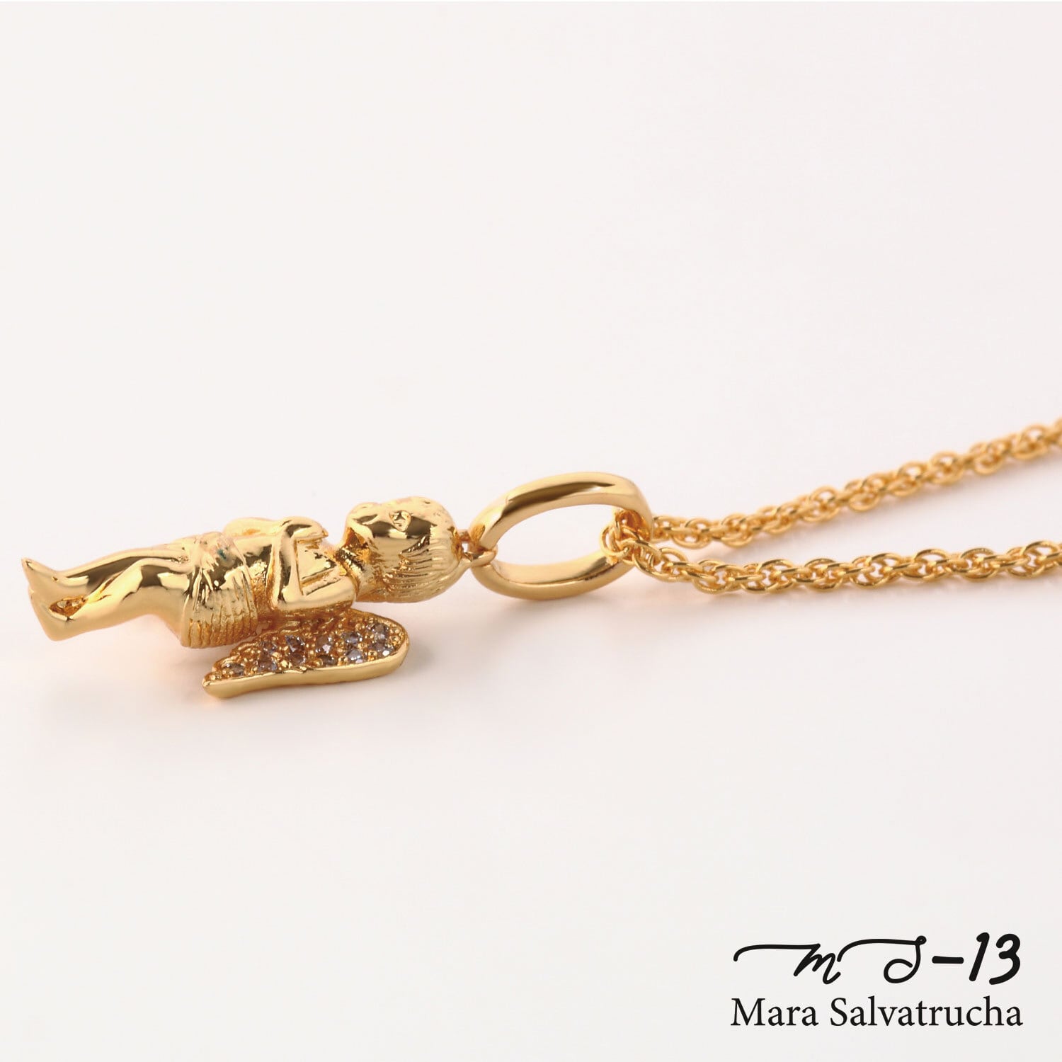 MS-13】K18GP エンジェル チャーム S チェーンセット（ゴールド