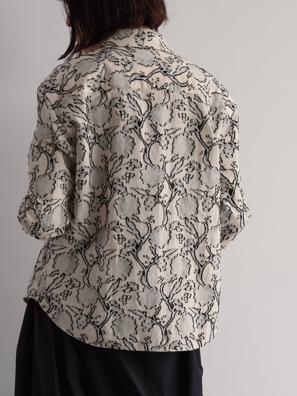 本日まで最終値下げ　ジルサンダー　花柄グラデーション　長袖シャツ JIL SANDER JACQUARD FLORAL SHIRT | dear closet