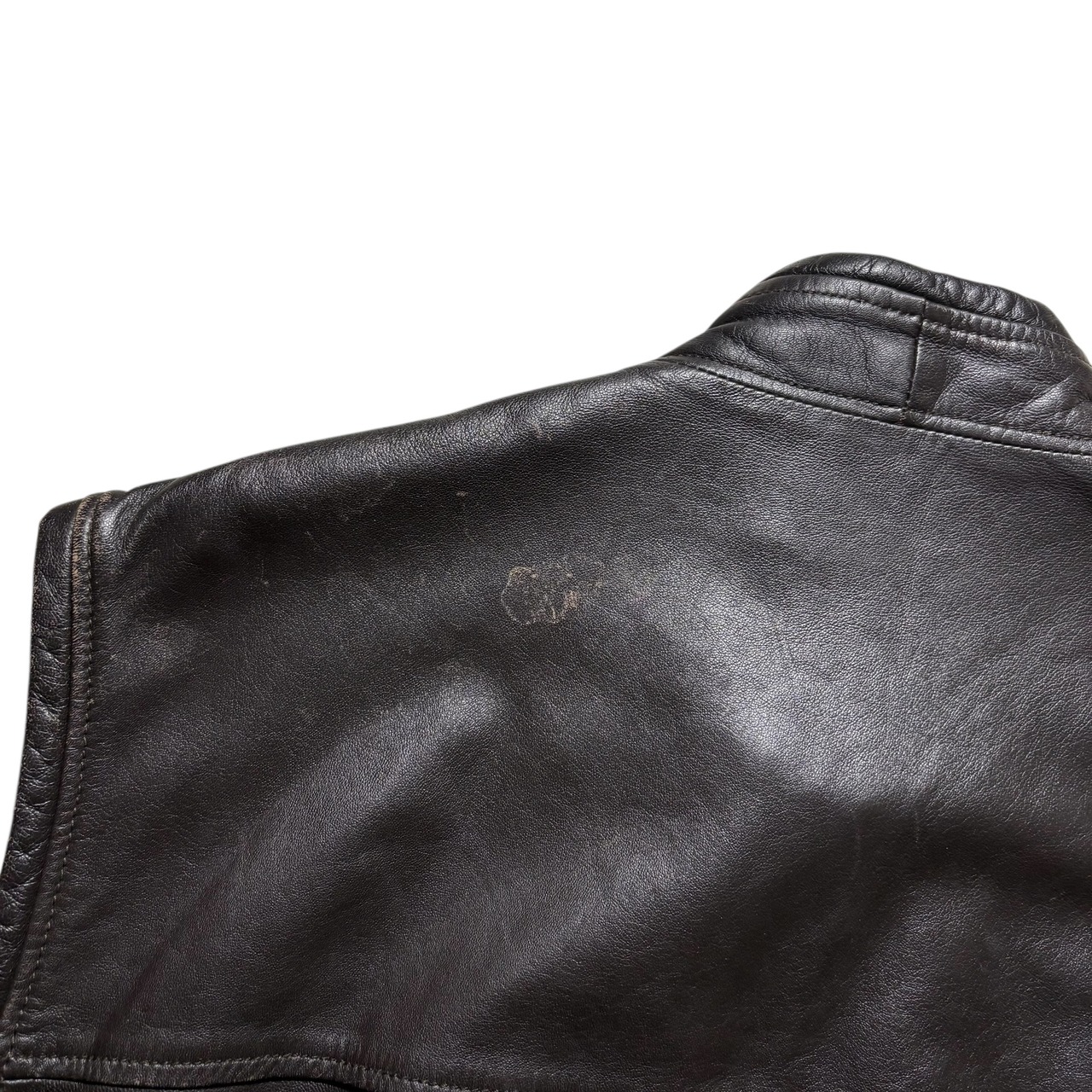 LATINI dark brown leather vest