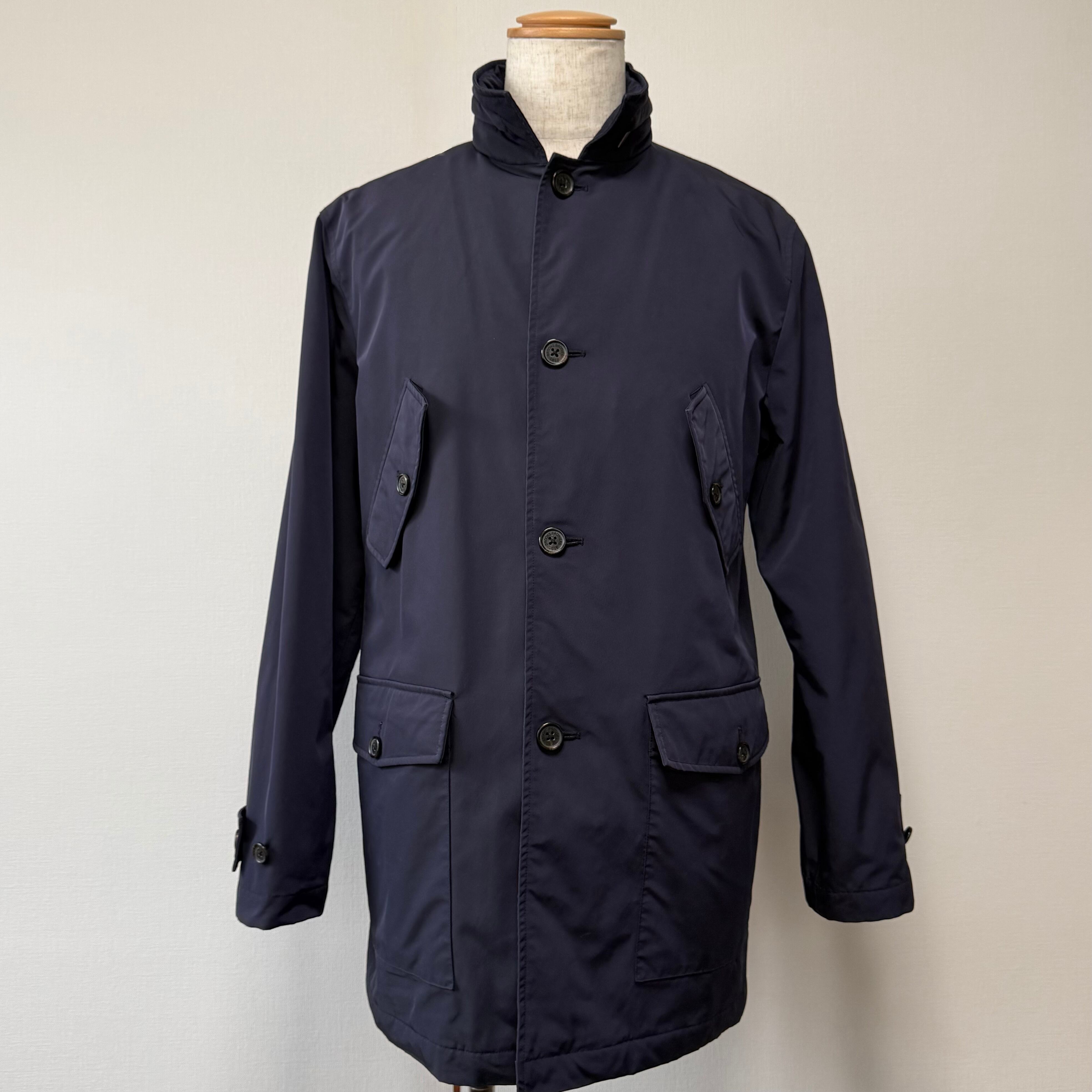 Brooks Brothers 中綿入り 4ポケット スタンドカラーコート ネイビー
