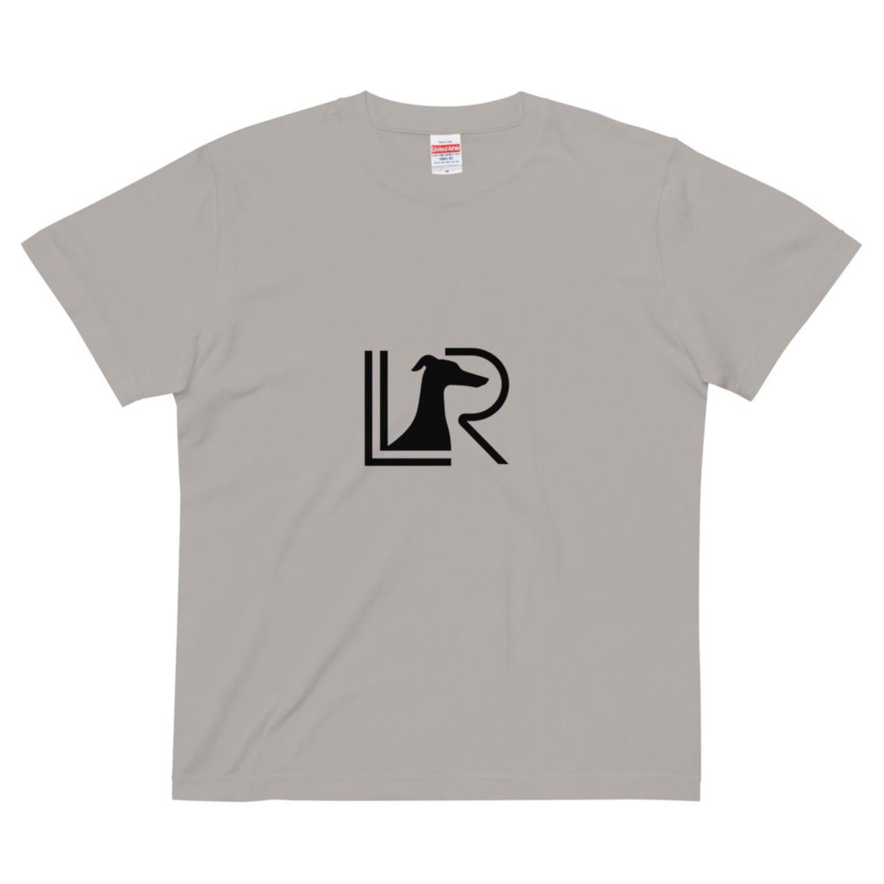 "LR" silhouette logo ユニセックス ハイクオリティーTシャツ A0115