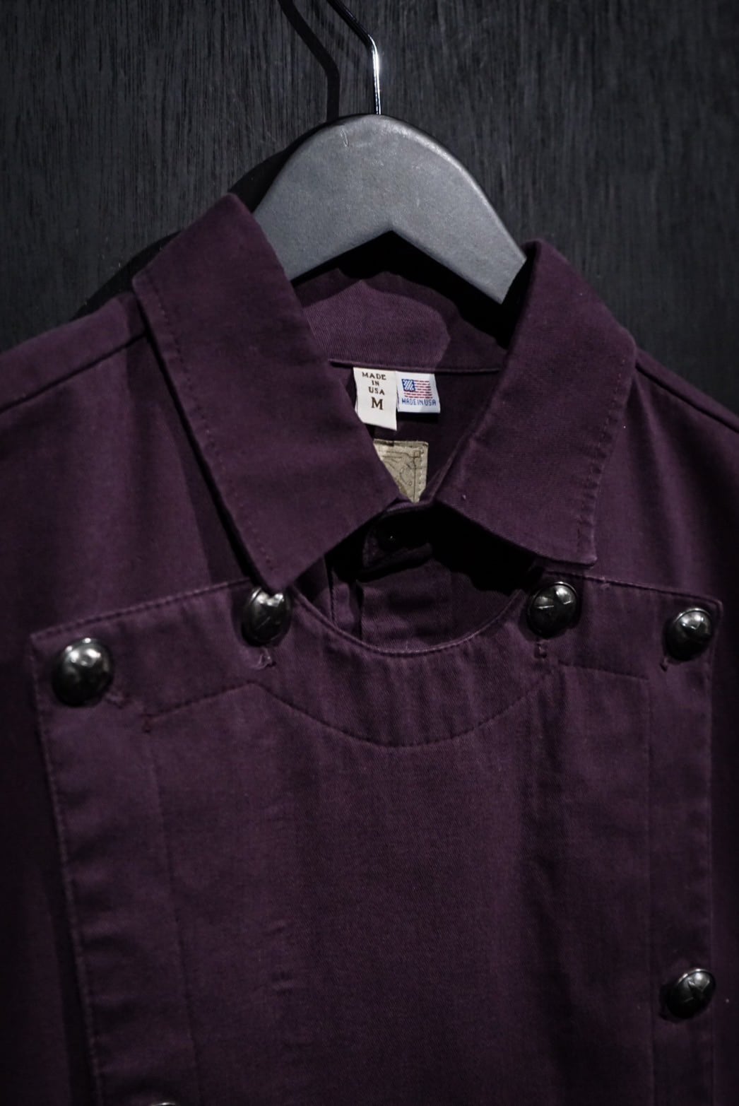 WEAPON VINTAGE】Beautiful Purple Color Vintage Loose Cavalry Shirt  