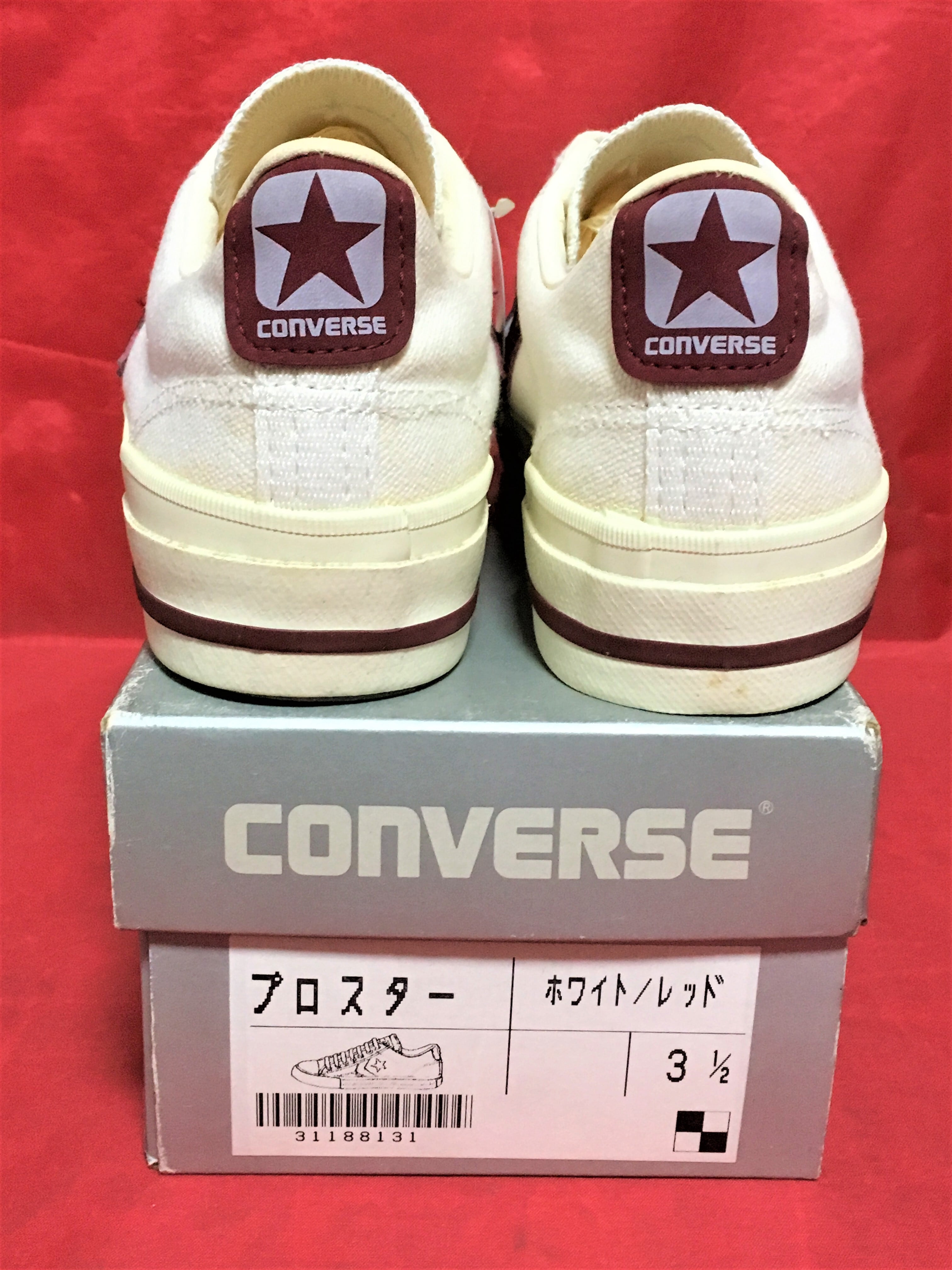 CONVERSE（コンバース）PRO STAR（プロスター）3.5 22cm 白/赤 ➂