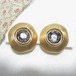 艶消しゴールドトーンのメタルイヤリング　アクセサリーのセール通販　11706E