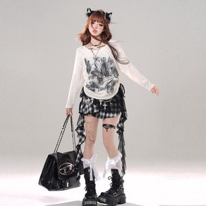 kellykitty蝶柄プリントサブカルチャーＴシャツ